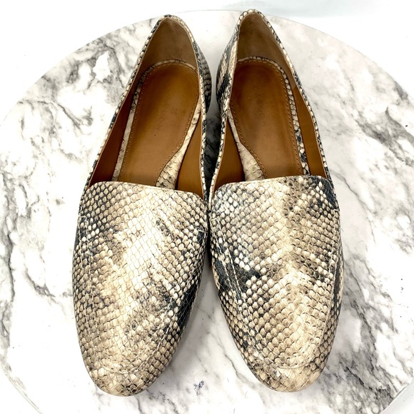 Caslon Brennan Snake Slip On Loafer Flats 9.5 Minimalist Classic Preppy Neutral - Picture 6 of 13